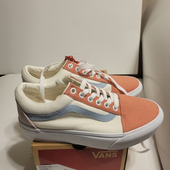 Vans Old Skool Pastel Twill Platform Women Shoes - Picture 9 of 16
